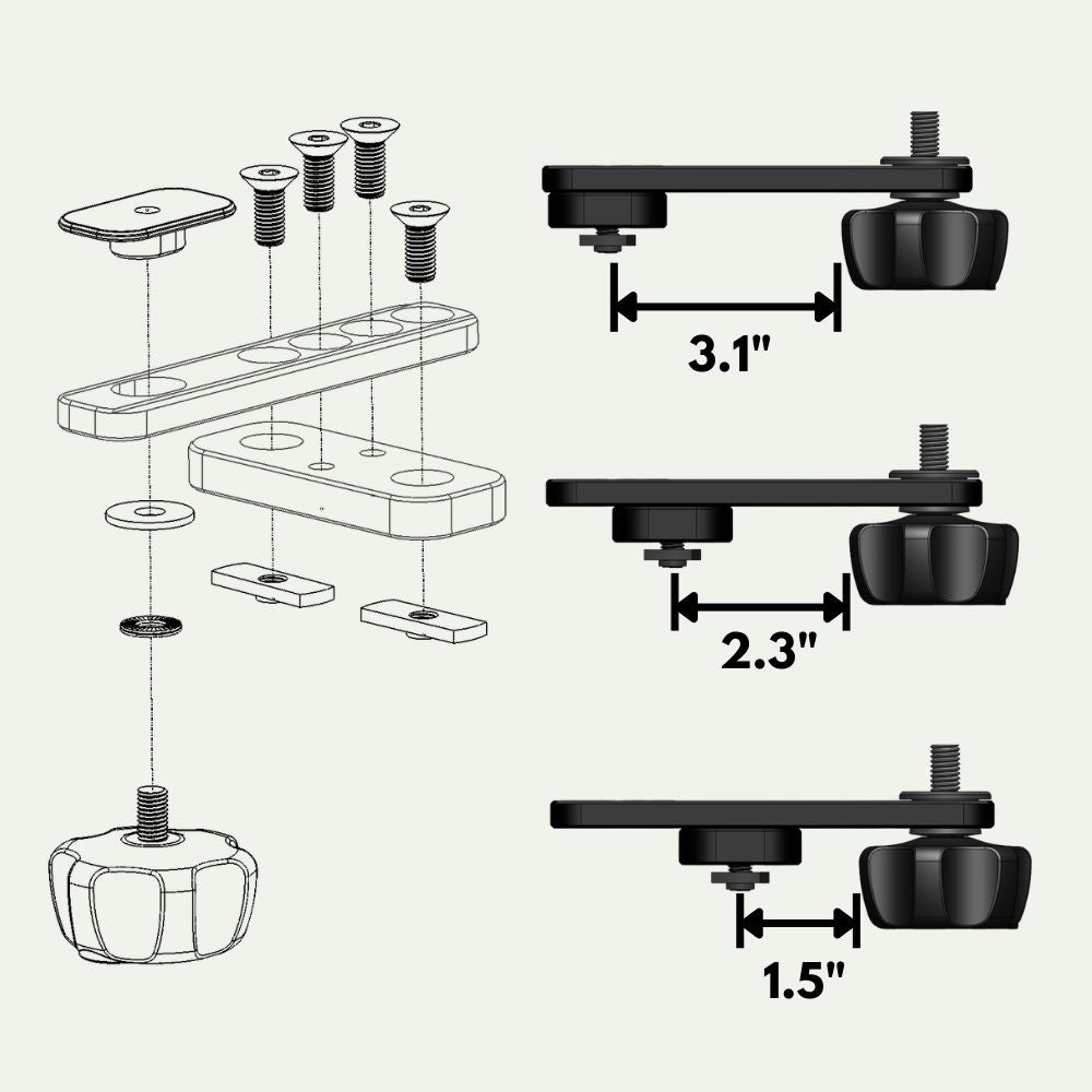 CRC System T-Slot Mounts