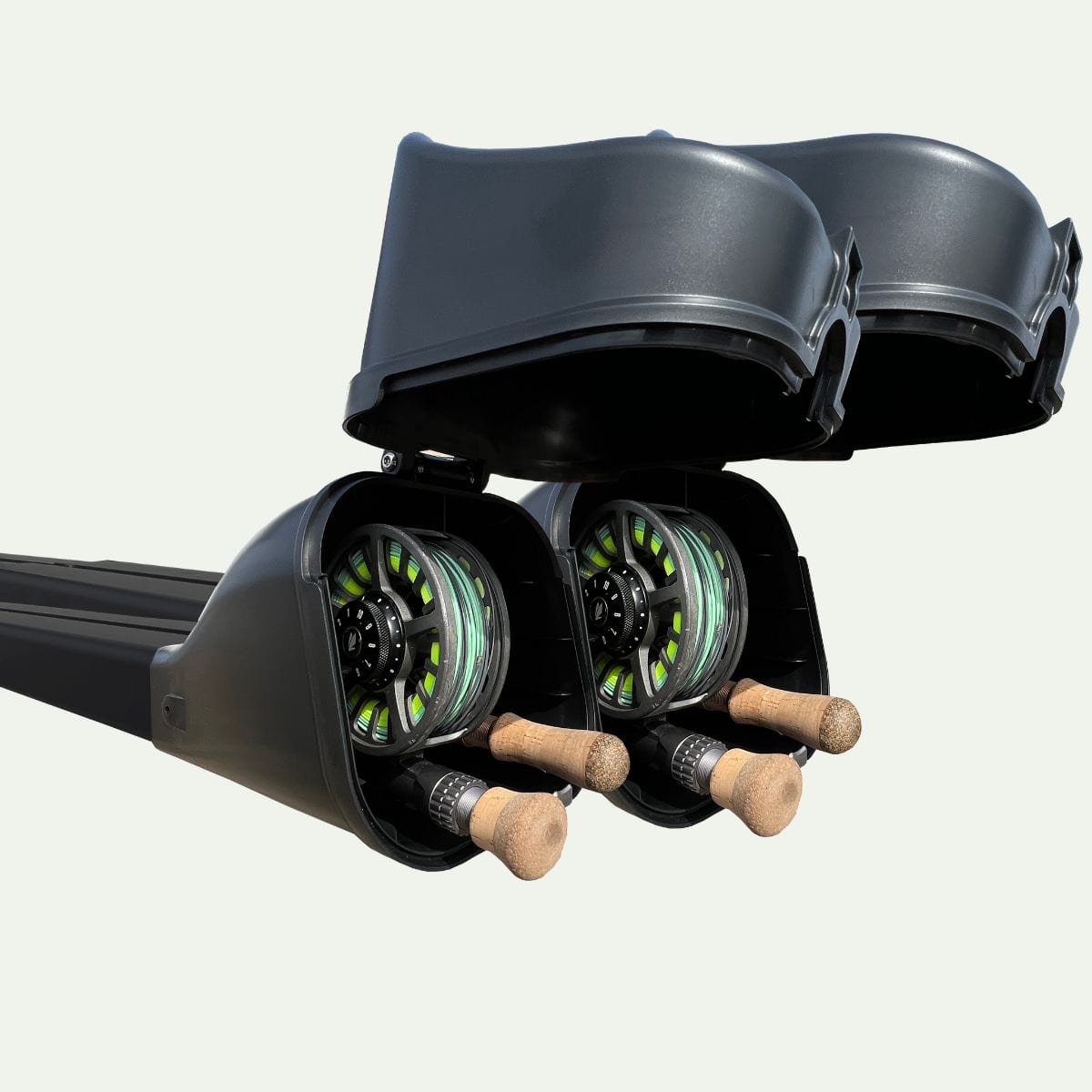 Trxstle CRC Euro Fly Rod Carrier v3.0 - Adjustable (11'6") Standard / Black / 4 Rod - Key Matched Pair (Save $200+)