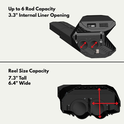 ARC Fishing Rod Carrier – Adjustable 10' | Up to 6 Rods - All Styles