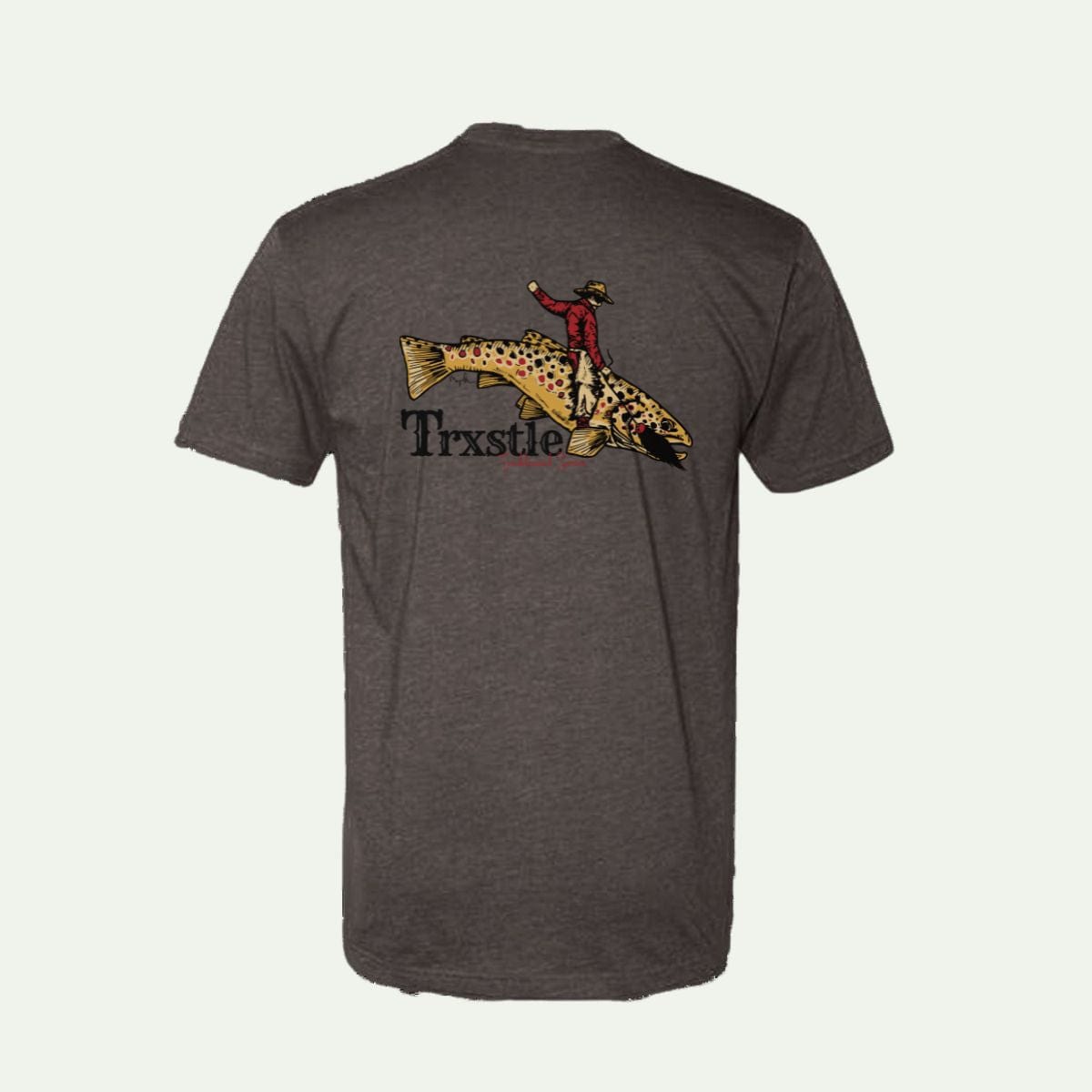 Printify Bucking Brown Tee - Back Print