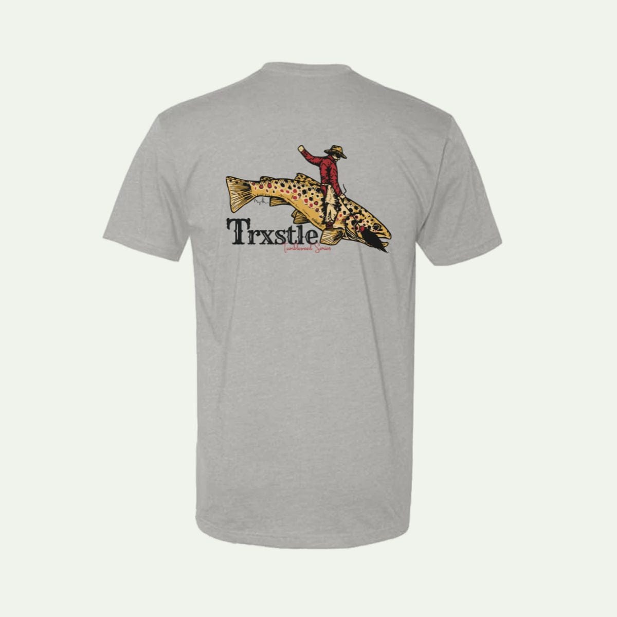 Printify Bucking Brown Tee - Back Print