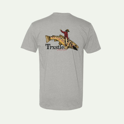 Printify Bucking Brown Tee - Back Print