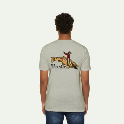 Printify Bucking Brown Tee - Back Print