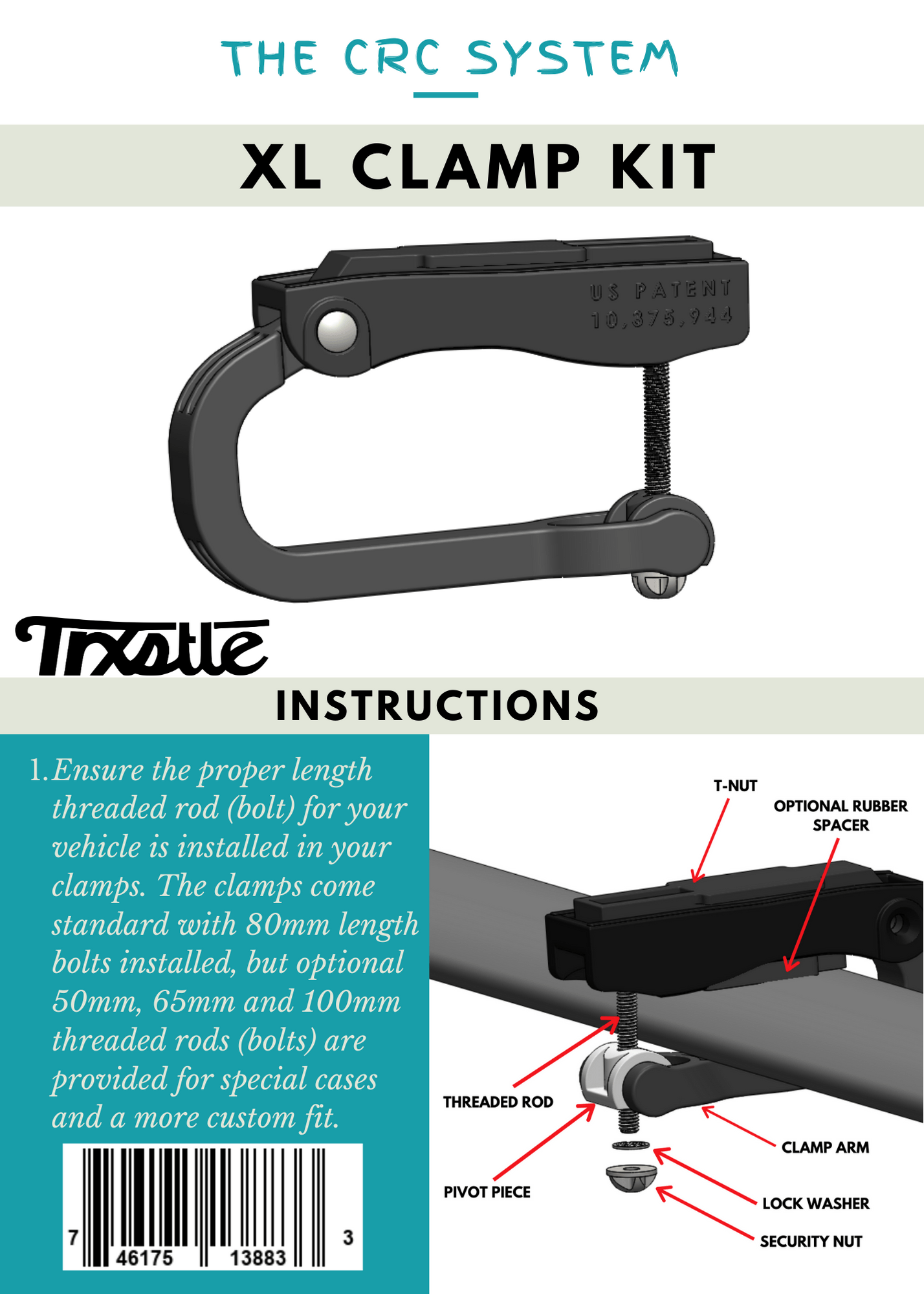 Trxstle CRC System Clamps