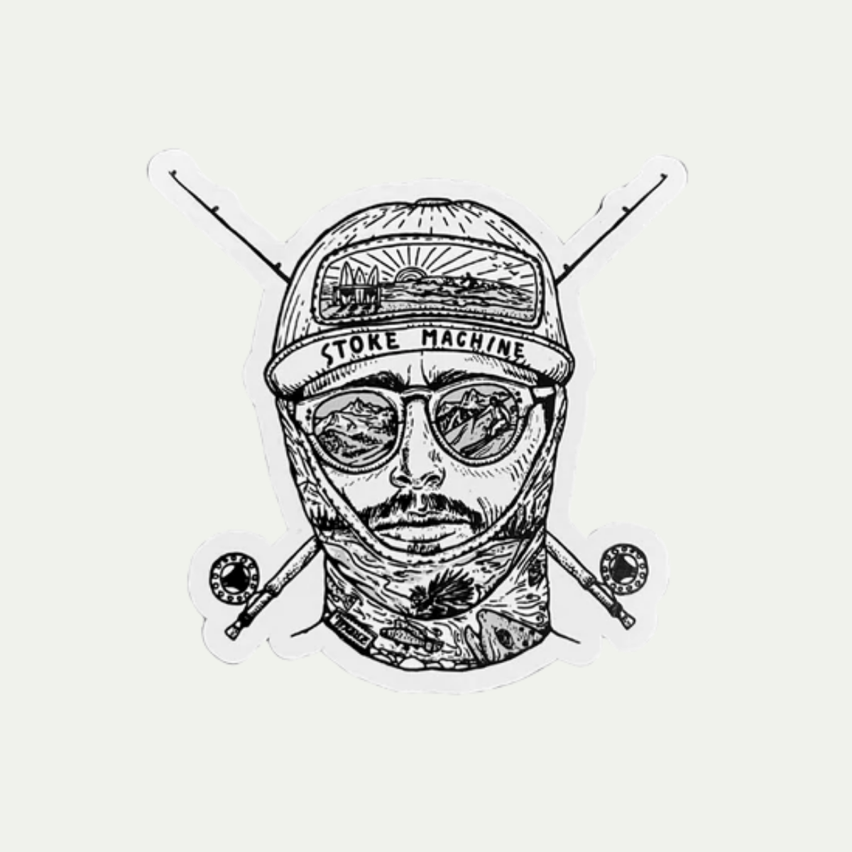 Trxstle River Bum Stickers