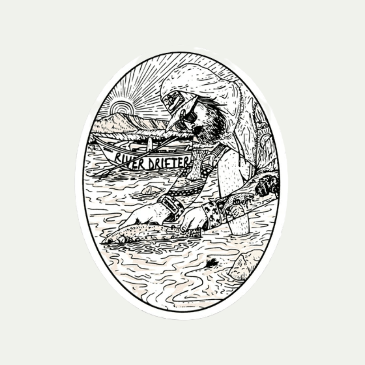 Trxstle River Bum Stickers