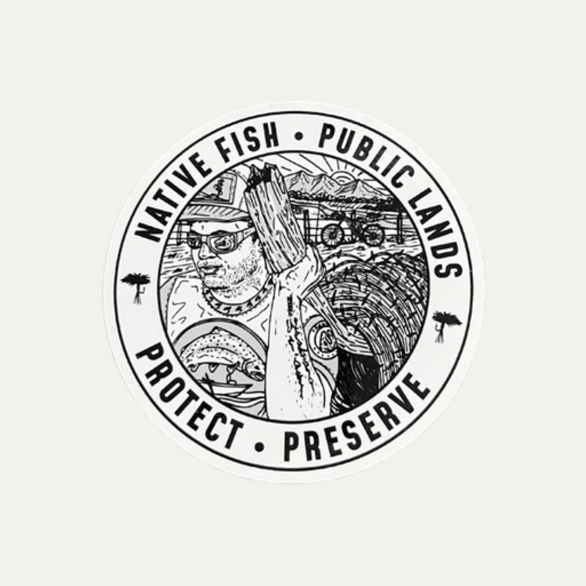 Trxstle River Bum Stickers