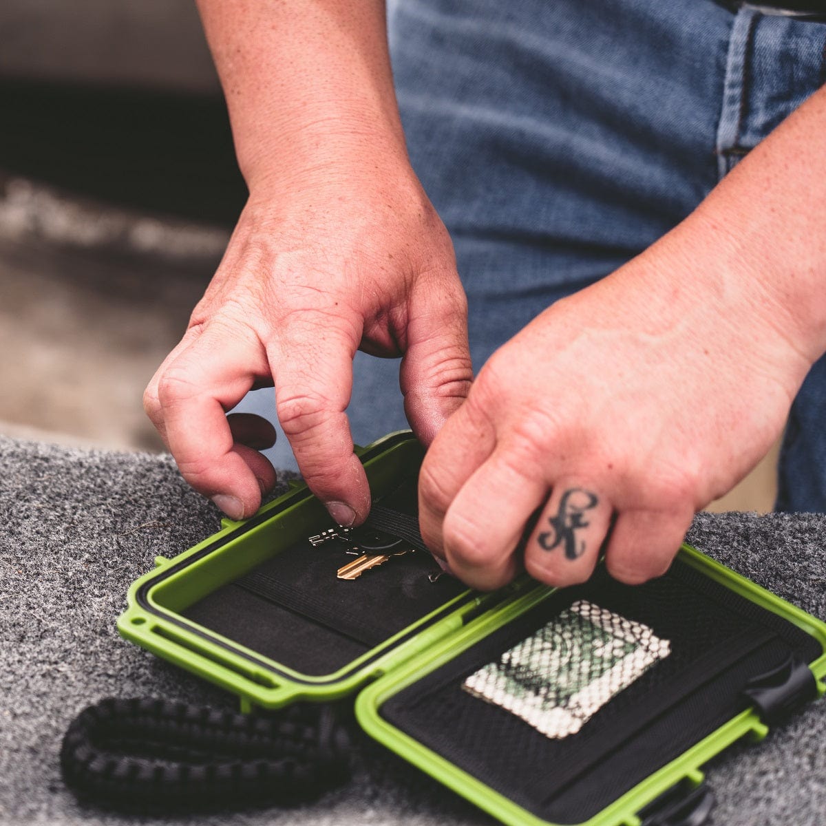 river locker waterproof case with keys and cash